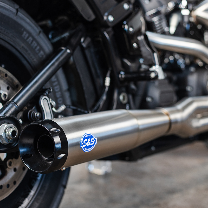 S&S Cycle SuperStreet 2 into 1 exhaust is now available in Stainless Steel!